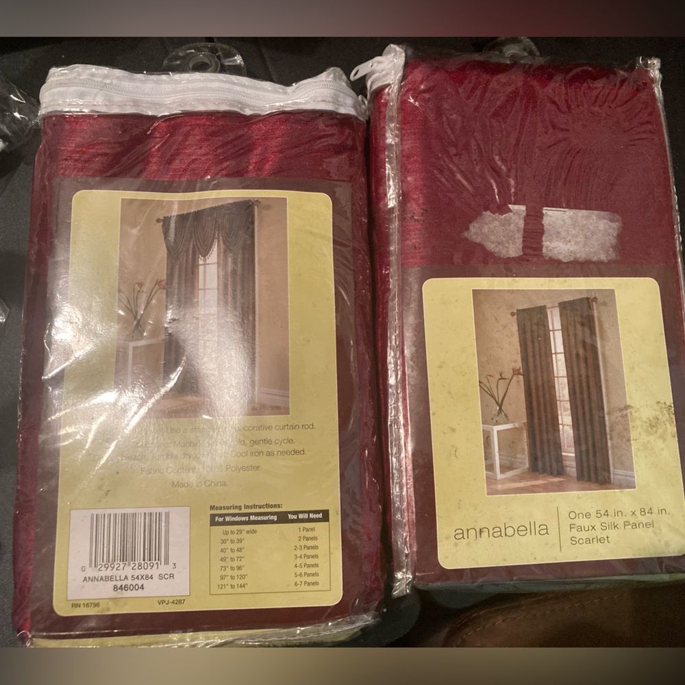 Two nwt Annabella faux silk curtain panel